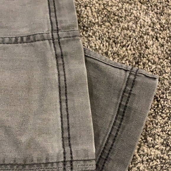 Free People Modern Denim Skirt size 6 army green denim miniskirt - Picture 3 of 4